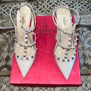 Valentino Garavani Patent Rockstud Caged Pumps 100 MM